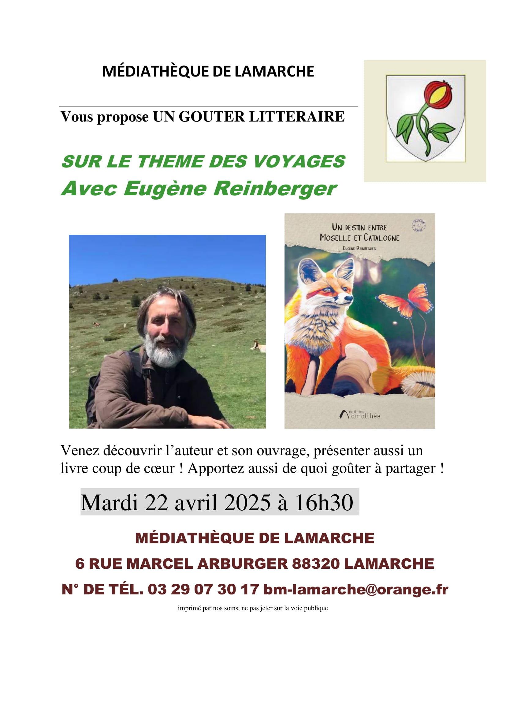 Goûter littéraire avril 25 1